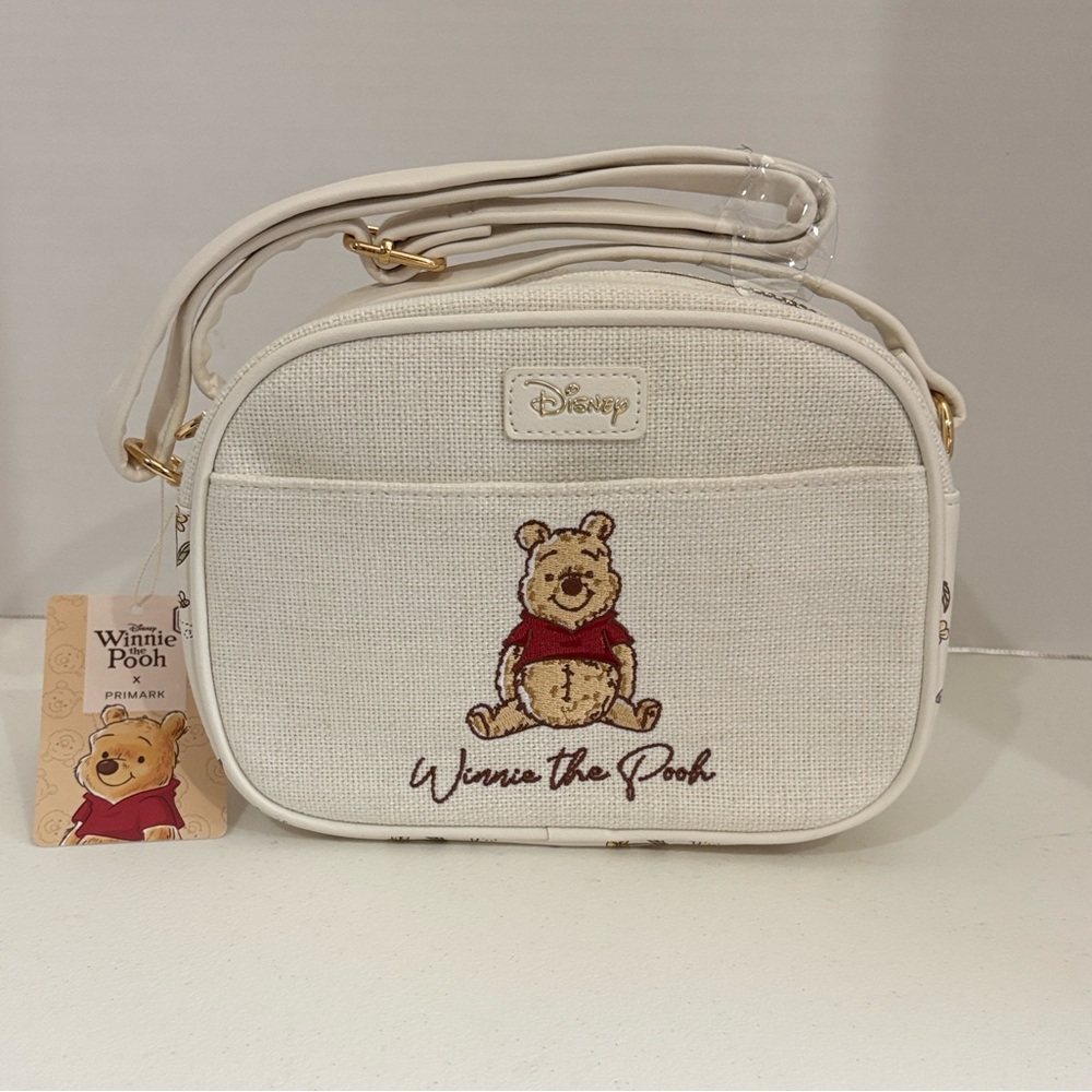 Disney x Primark Winnie the Pooh Beige Canvas Camera Bag Crossbody Bag NEW